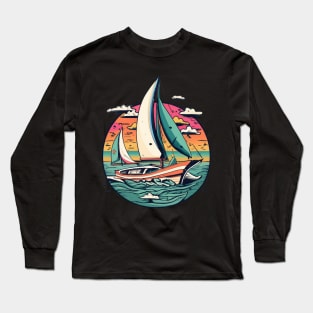 Sailing under full sail | Yacht ocean sailing Long Sleeve T-Shirt